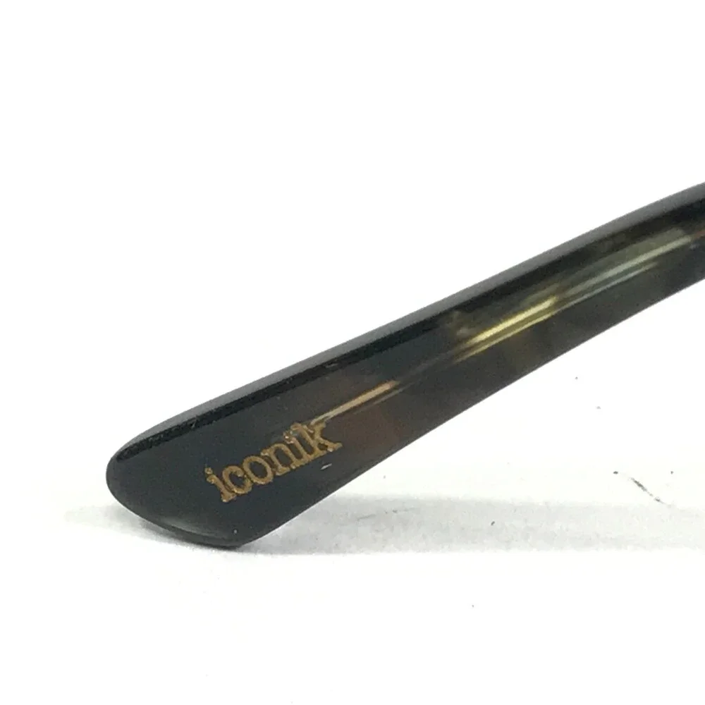 Iconik Eyeglasses Frames Ashley C2 Brown Blue Tortoise Gold Round 49-18-147
